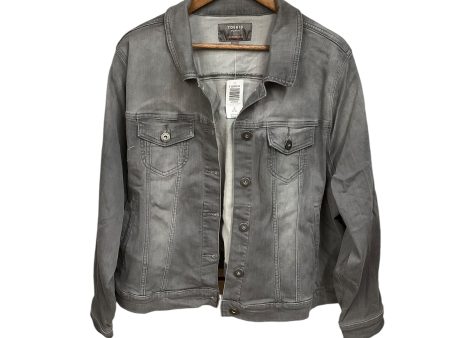 Jacket Denim By Torrid In Grey, Size: 3x Cheap