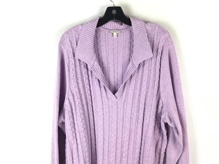 Sweater By Talbots O In Lavender, Size: 3x For Discount