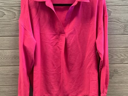 Blouse Long Sleeve By Rafaella In Pink, Size: M For Cheap