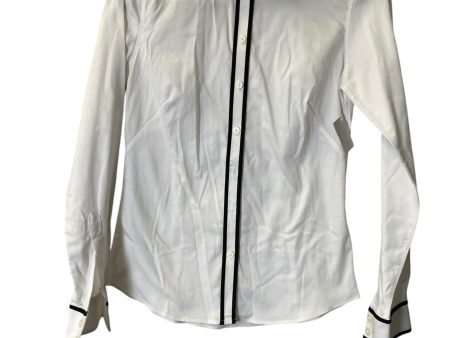 Blouse Long Sleeve By Banana Republic In White, Size: Xs For Sale