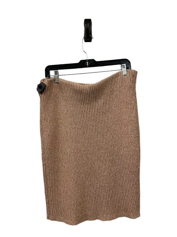 Skirt Midi By Express In Brown, Size: Xl Sale