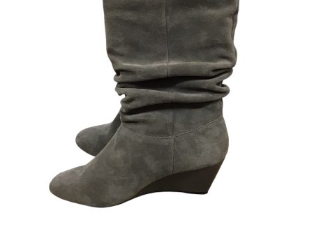 Boots Knee Heels By Alex Marie In Grey, Size: 6.5 For Sale