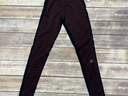 Athletic Leggings By Adidas In Red, Size: Xs Online Sale