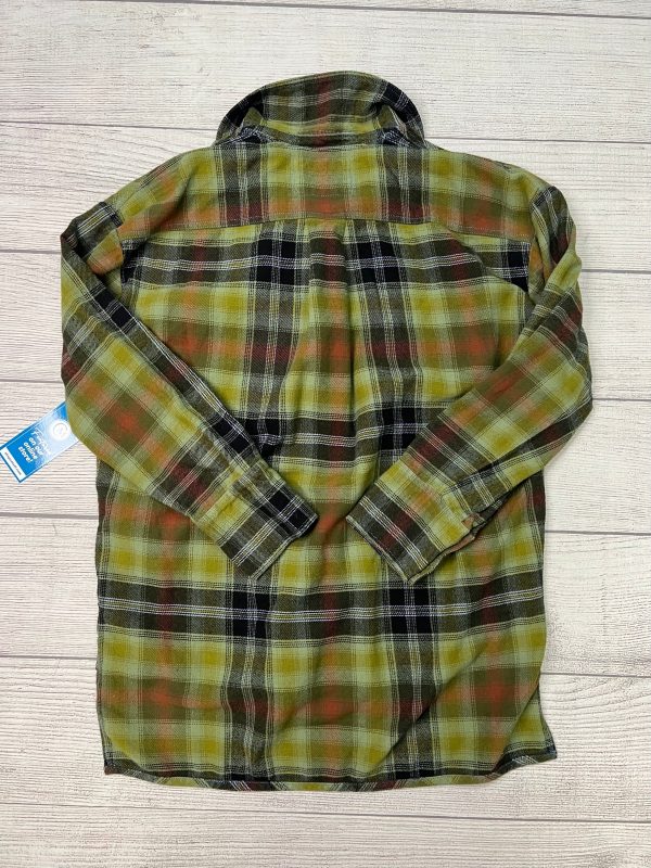 Blouse Long Sleeve By We The Free In Green Plaid, Size: M on Sale