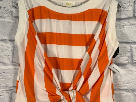 Top Sleeveless By Maeve In Orange & White, Size: Xxs Online Sale