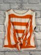 Top Sleeveless By Maeve In Orange & White, Size: Xxs Online Sale