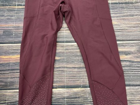 Athletic Leggings By Lululemon In Red, Size: 10 Supply