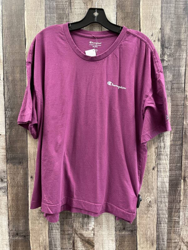 Athletic Top Short Sleeve By Champion In Purple, Size: Xxl Online Hot Sale