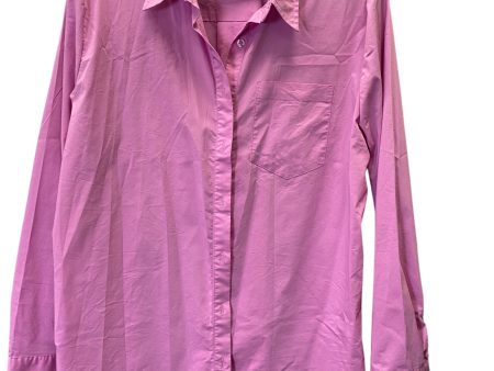 Blouse Long Sleeve By New York And Co In Pink, Size: Xl Hot on Sale