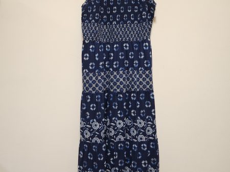 Dress Casual Maxi By Ann Taylor In Blue & White, Size: M For Cheap