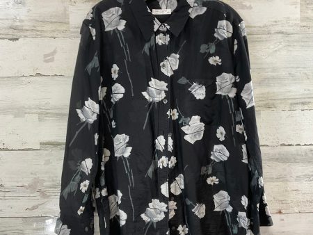 Blouse Long Sleeve By Equipment In Black, Size: M Discount