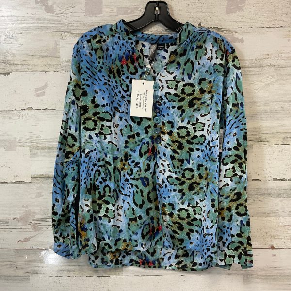 Blouse Long Sleeve By Ethyl In Blue, Size: M Online Hot Sale