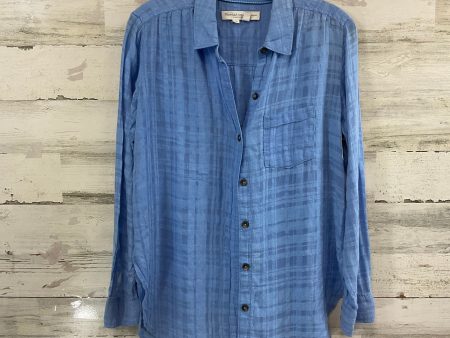 Blouse Long Sleeve By Pilcro In Blue, Size: Xs For Cheap