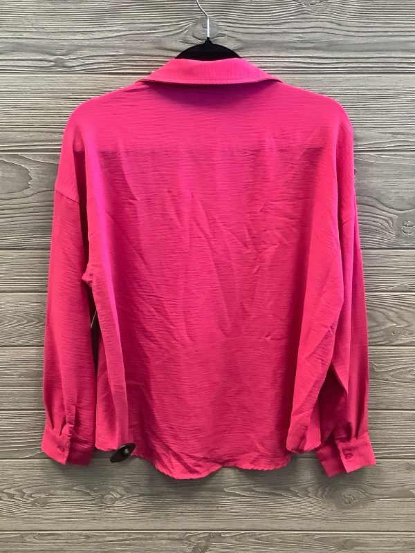 Blouse Long Sleeve By Rafaella In Pink, Size: M For Cheap