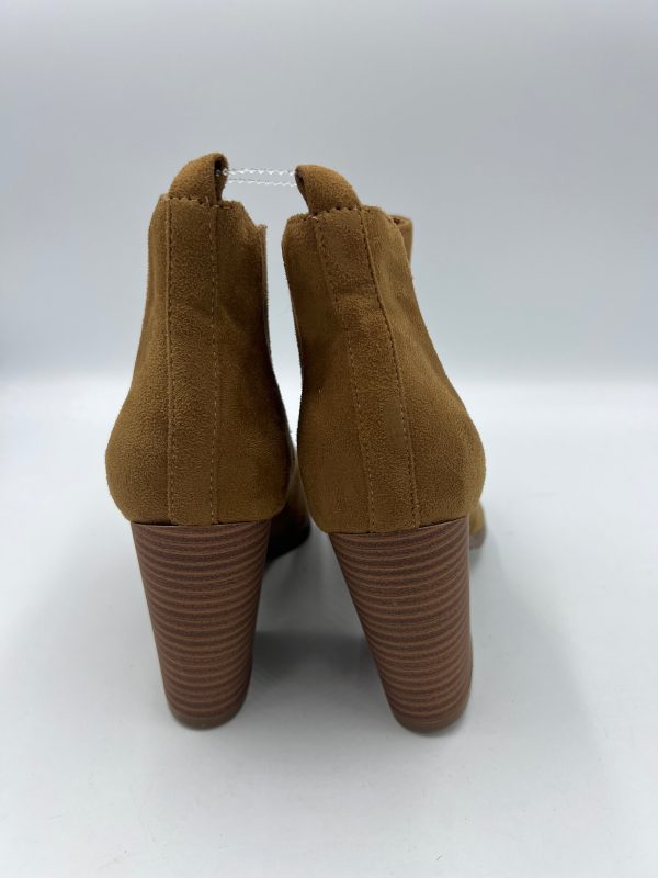 Boots Ankle Heels By Ana In Brown, Size: 9 For Discount