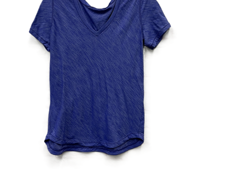 Athletic Top Short Sleeve By Lululemon In Blue, Size: M For Sale