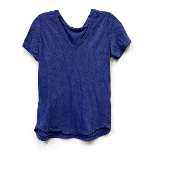 Athletic Top Short Sleeve By Lululemon In Blue, Size: M For Sale