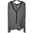 Athletic Top Long Sleeve Collar By Lululemon In Striped Pattern, Size: M Cheap