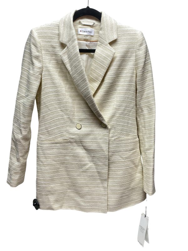 Blazer By Calvin Klein In Cream, Size: 4 For Sale