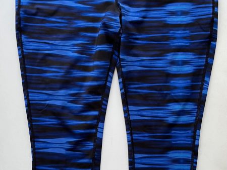 Athletic Leggings By Lauren By Ralph Lauren In Blue Black, Size: Xl Sale