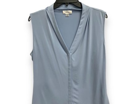 Blouse Sleeveless By Calvin Klein In Blue, Size: L Fashion