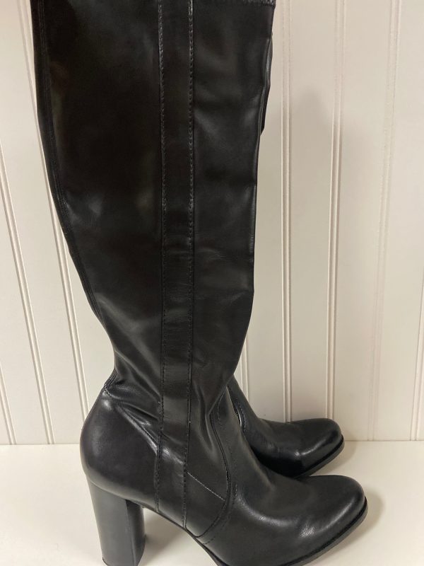 Black Boots Knee Heels Franco Sarto, Size 10 Supply