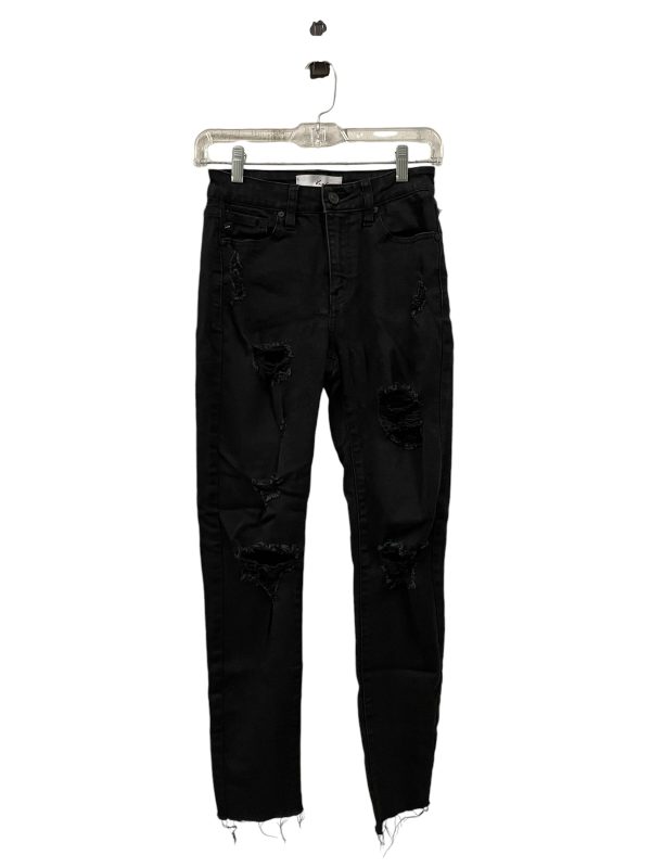 Jeans Skinny By Kancan In Black Denim, Size: 0 Online now