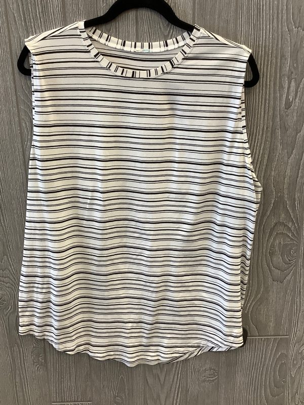 Athletic Tank Top By Lululemon In Black & White, Size: 12 For Sale