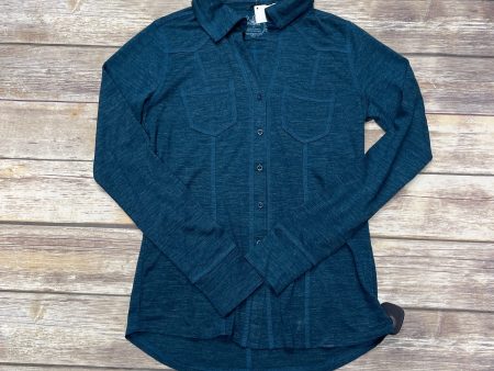 Athletic Top Long Sleeve Collar By Prana In Teal, Size: S Hot on Sale