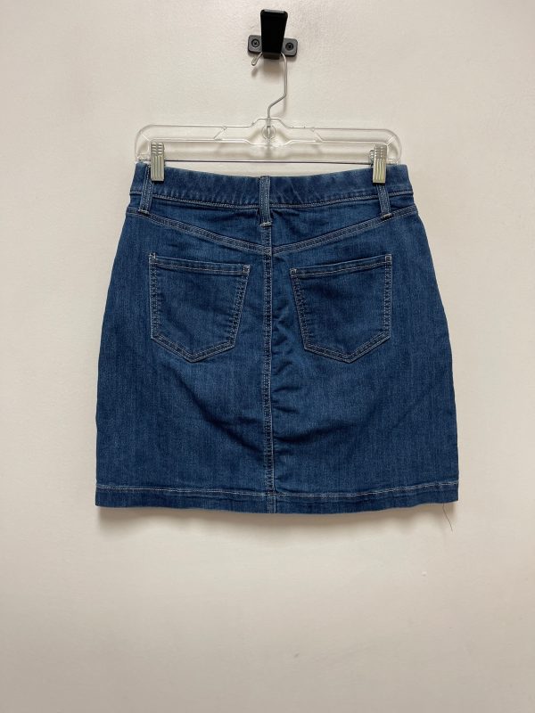 Skirt Mini & Short By Croft And Barrow In Blue Denim, Size: 2 Cheap