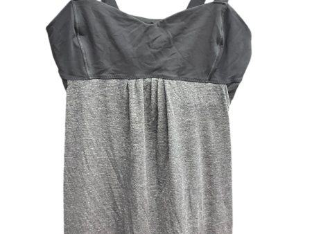 Athletic Tank Top By Lululemon In Black & Grey, Size: 12 on Sale