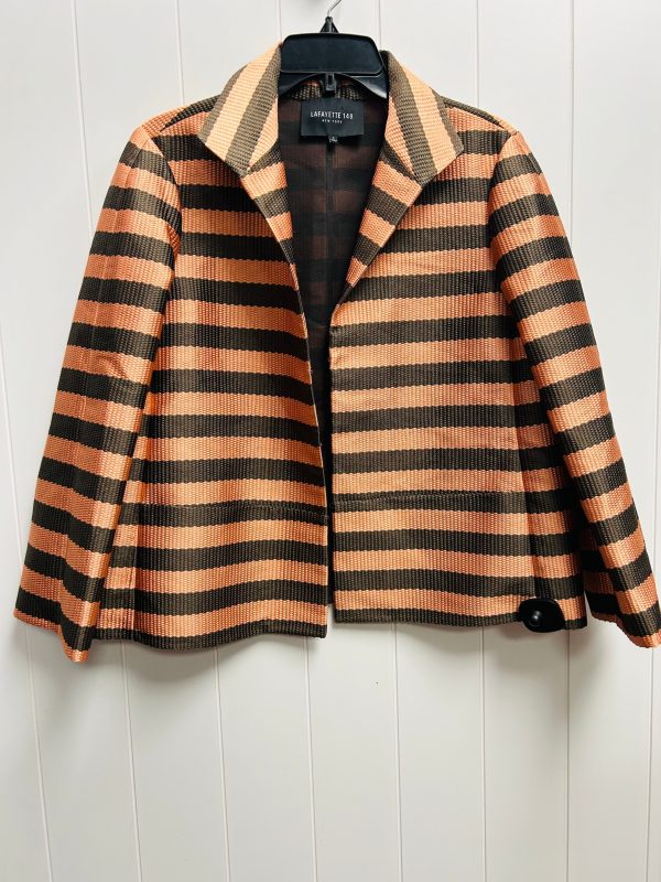 Blazer By Lafayette 148 In Brown & Orange, Size: L Cheap