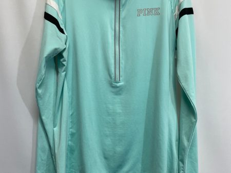 Athletic Top Long Sleeve Collar By Pink In Teal, Size: L on Sale