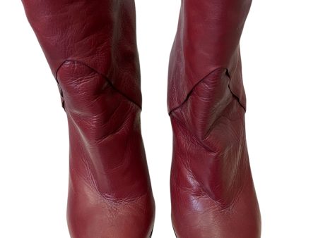 Boots Ankle Heels By Clothes Mentor In Red, Size: 7.5 Online Sale