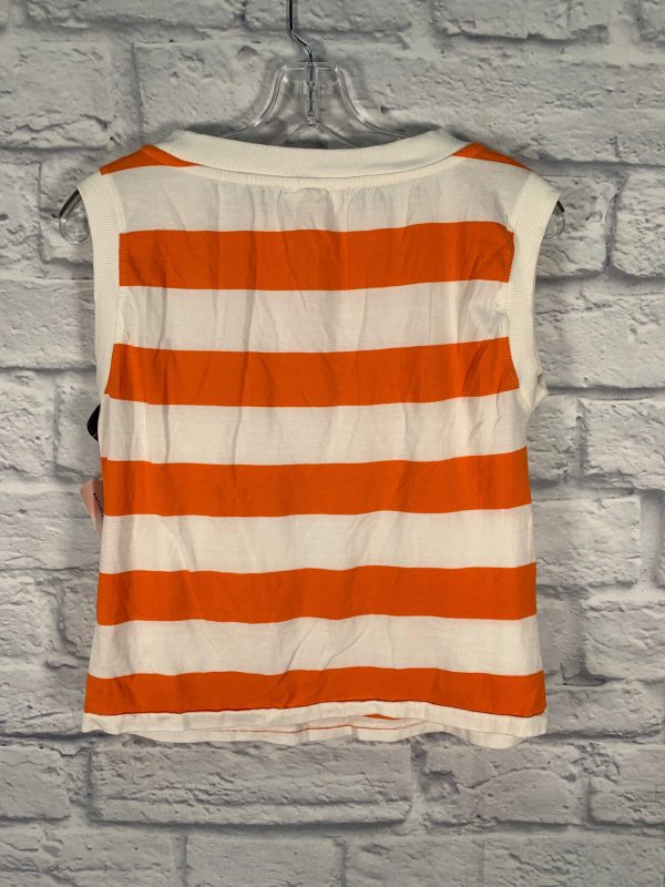 Top Sleeveless By Maeve In Orange & White, Size: Xxs Online Sale