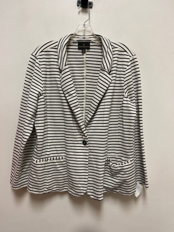 Blazer By Worthington In Striped Pattern, Size: 2x Online now