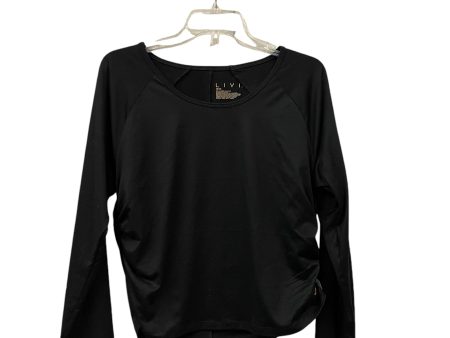 Athletic Top Long Sleeve Crewneck By Livi Active In Black, Size: Xl For Discount