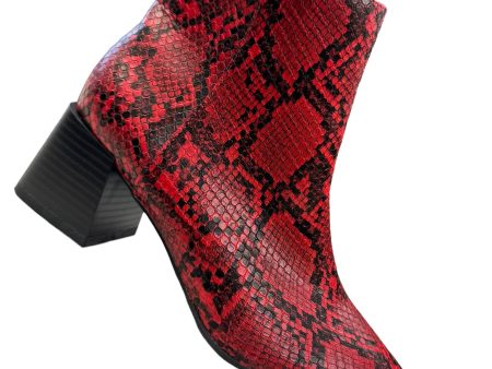 Boots Ankle Heels By Bar Iii In Red, Size: 6.5 on Sale