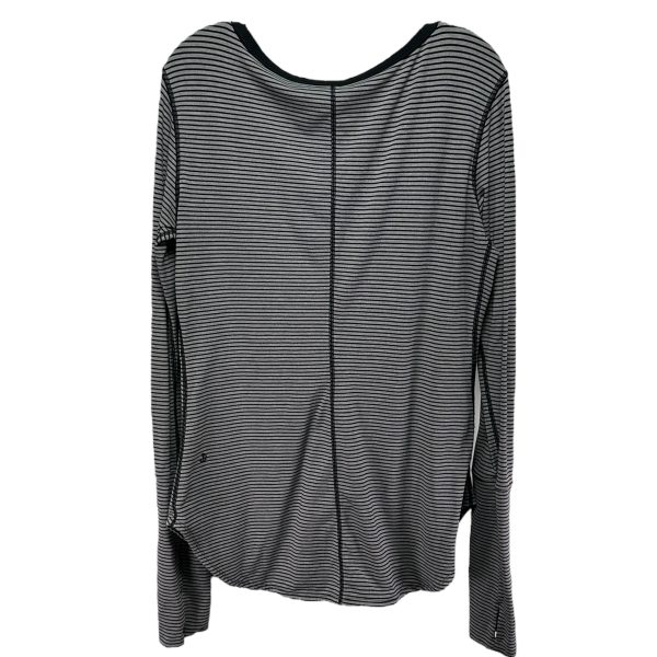 Athletic Top Long Sleeve Collar By Lululemon In Striped Pattern, Size: M Cheap