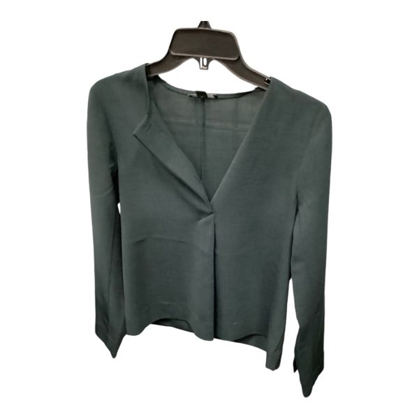 Blouse Long Sleeve By Cos In Green, Size: 4 Discount