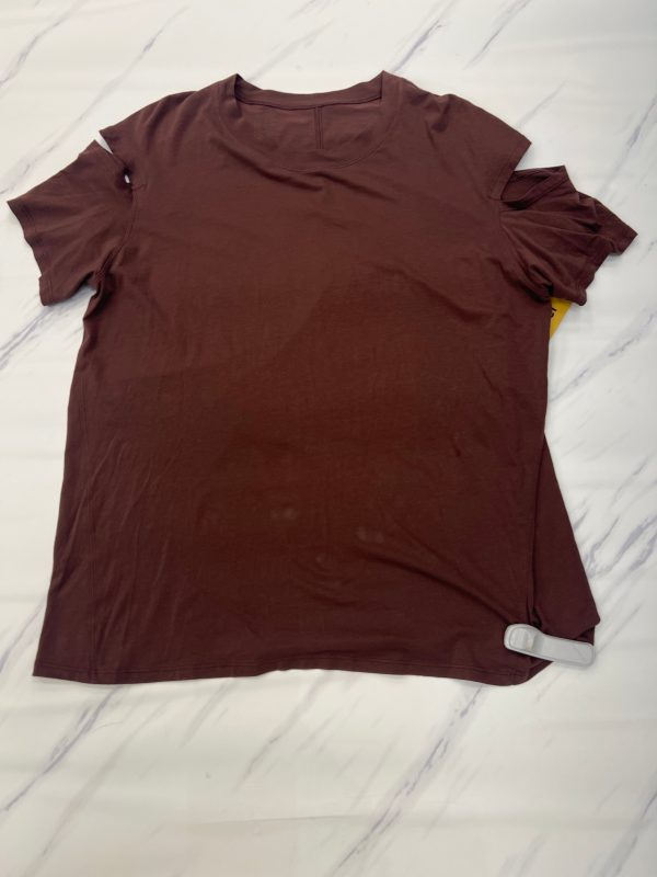 Athletic Top Short Sleeve By Lululemon In Brown, Size: Xl Online Hot Sale