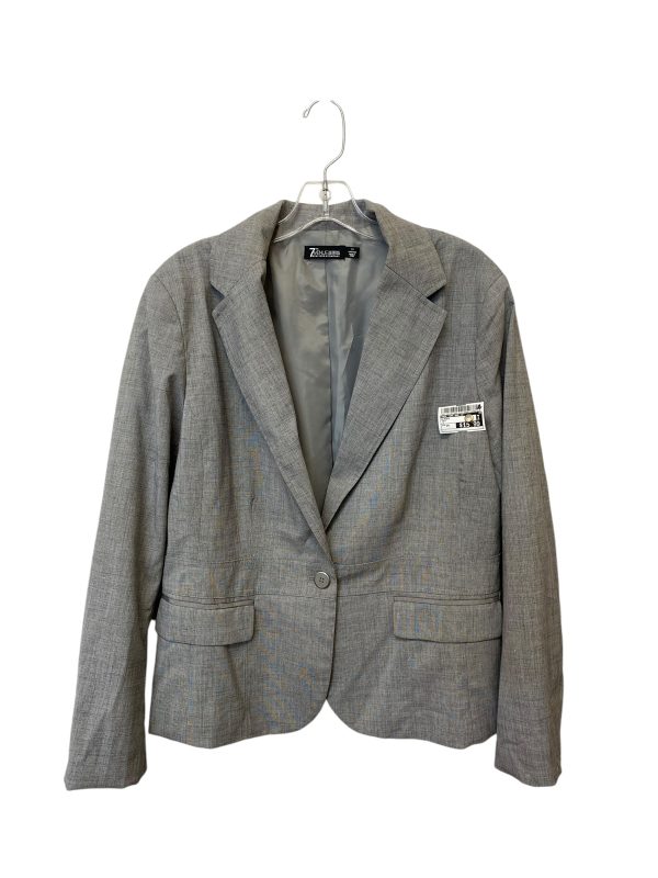 Blazer By New York And Co In Grey, Size: 14 Hot on Sale