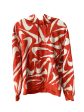 Athletic Top Long Sleeve Hoodie By Nike In Red & White, Size: M Online