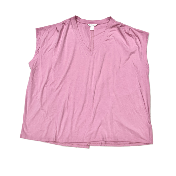 Athletic Top Short Sleeve By Athleta In Pink, Size: 2x Cheap