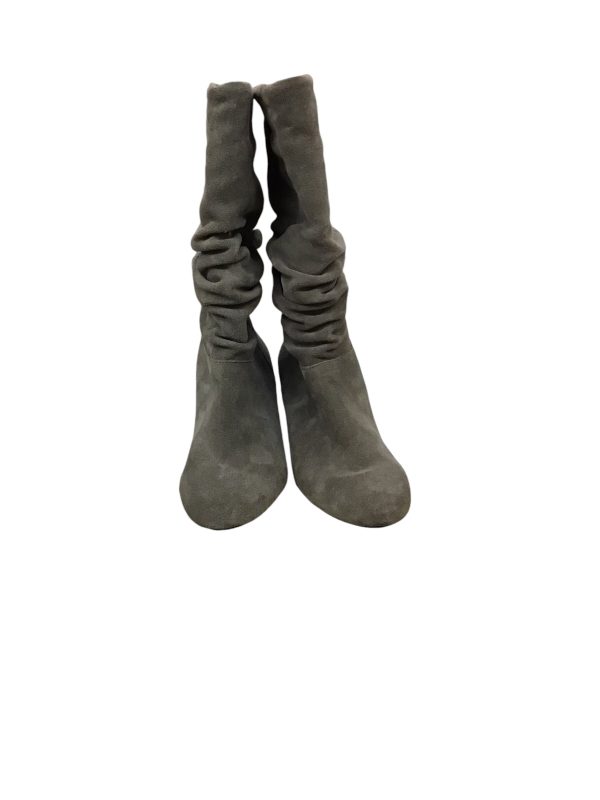 Boots Knee Heels By Alex Marie In Grey, Size: 6.5 For Sale