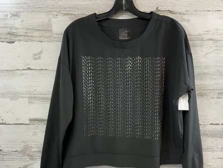 Athletic Top Long Sleeve Crewneck By LUCKY IN LOVE In Black, Size: M Discount