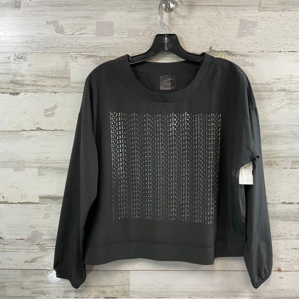 Athletic Top Long Sleeve Crewneck By LUCKY IN LOVE In Black, Size: M Discount