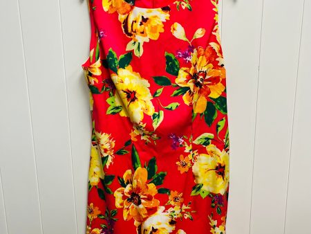 Dress Work By Agb In Pink & Yellow, Size: 14 Hot on Sale