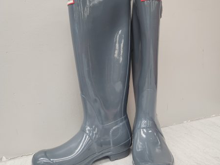 Boots Rain By Hunter In Grey, Size: 6 Online now