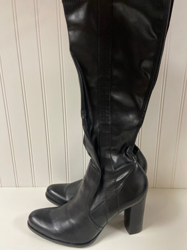 Black Boots Knee Heels Franco Sarto, Size 10 Supply